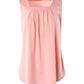 Square Neck Sleeveless Ruched Tank Top