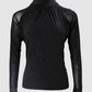 Glitter Sheer Mesh Long Sleeve High Neck Top