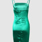 Spaghetti Strap Split Hem Bodycon Dress