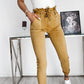 Paper Bag Waist Pocket Detail Self Tie Skinny Pants