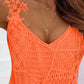 Lace Patch V Neck Sleeveless Tank Top