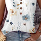 Floral Print Chain Strap Tank Top
