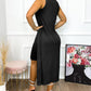 Slit Asymmetrical Sleeveless Casual Dress