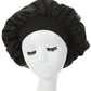 1pc Night Sleep Cap Wide Band Satin Bonnet For Curly Hair Care
