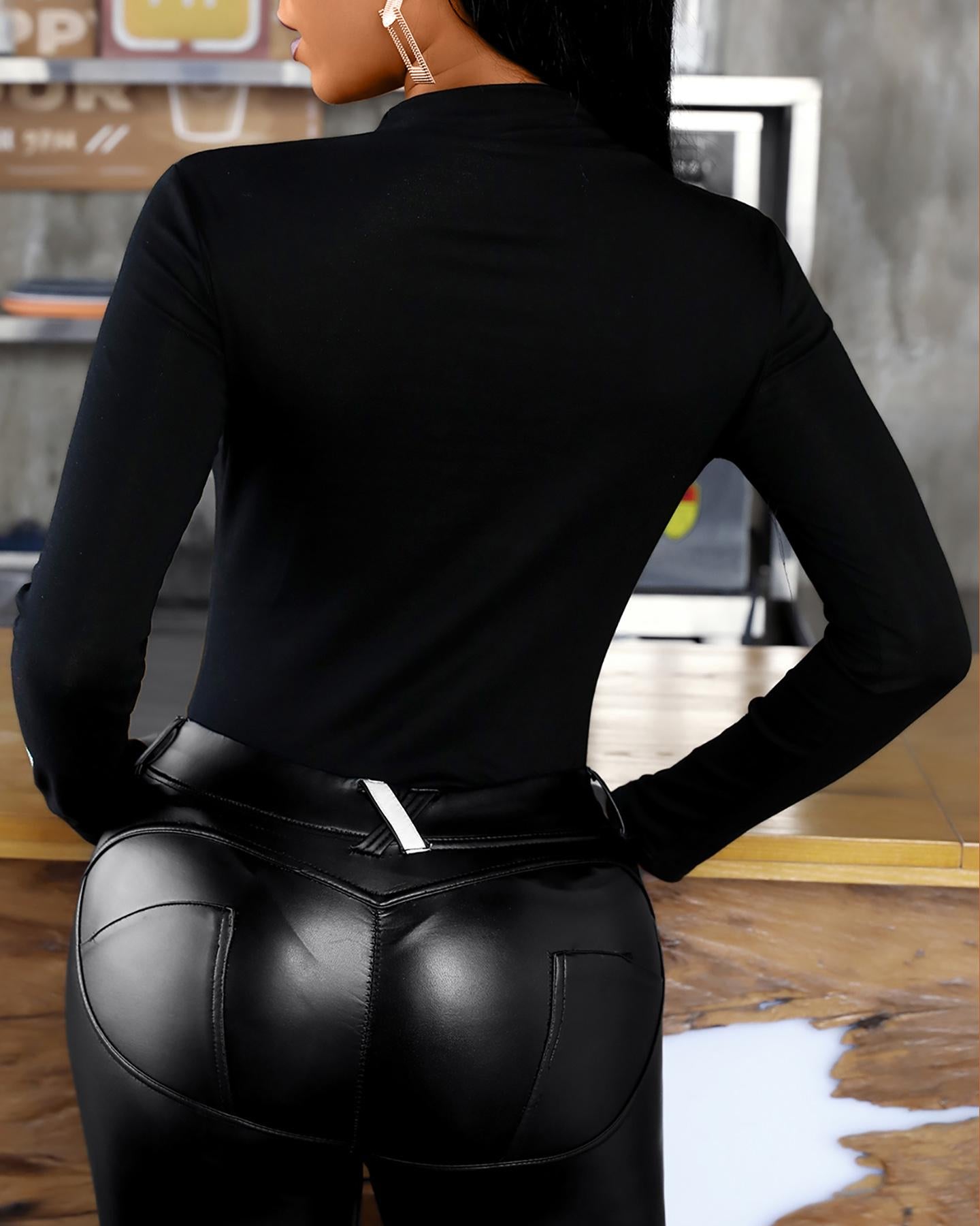 Rhinestone Butterfly Pattern Long Sleeve Top