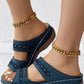 Hollow Argyle Embroidery Wedge Sandals