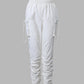 Pocket Design Ruched Cargo Pants