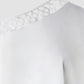 Cold Shoulder Lace Trim Asymmetrical Top