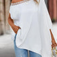 Cold Shoulder Lace Trim Asymmetrical Top