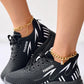 Contrast Paneled Lace up Breathable Sneakers