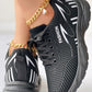 Contrast Paneled Lace up Breathable Sneakers