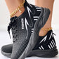 Contrast Paneled Lace up Breathable Sneakers