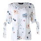 Floral Print Split Sleeve Casual Blouse