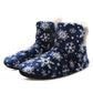 Christmas Snowflake Print Fluffy Indoor Boots