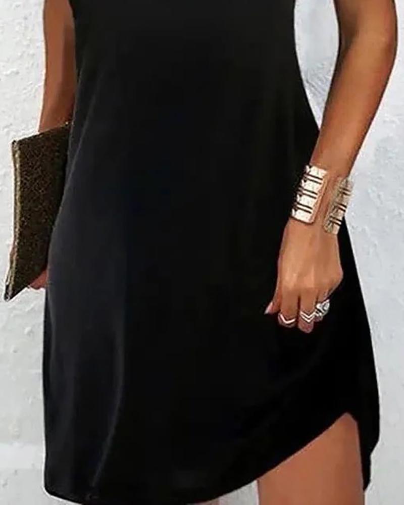 Floral Pattern Lace Patch Cold Shoulder Dress