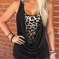 Fake Two piece Cheetah Print Tank Top