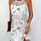 Floral Print Hollow Out Casual Dress