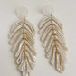 1Pair Leaf Shaped Tassel Drop Earrings