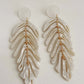 1Pair Leaf Shaped Tassel Drop Earrings
