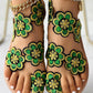 Floral Pattern Toe Ring Beach Sandals