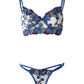 Floral Embroidery Sleeveless Cutout Lingerie Set