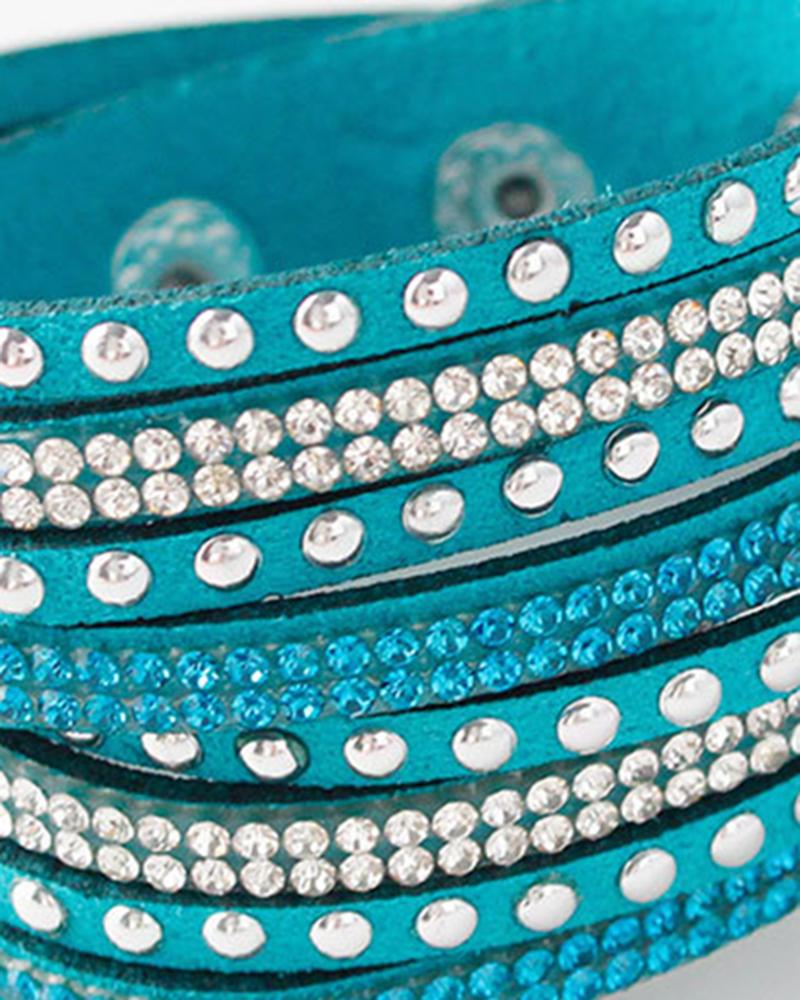 1pcs Leather Multi layer Wide Bracelet