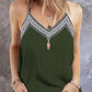 Embroidery Racerback V Neck Cami Top