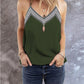 Embroidery Racerback V Neck Cami Top