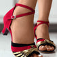 Ankle Strap Buckled Latin Tango Dance Chunky Heels