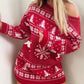 Christmas Snowflake Tree Pattern Knit Sweater Dress