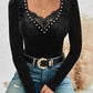 Velvet Beaded Contrast Lace Top