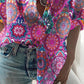 Tribal Print Long Sleeve Button Down Shirt