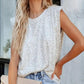 Allover Sequin Round Neck Tank Top