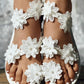 Floral Pattern Toe Ring Beach Sandals
