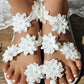 Floral Pattern Toe Ring Beach Sandals