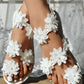 Floral Pattern Toe Ring Beach Sandals