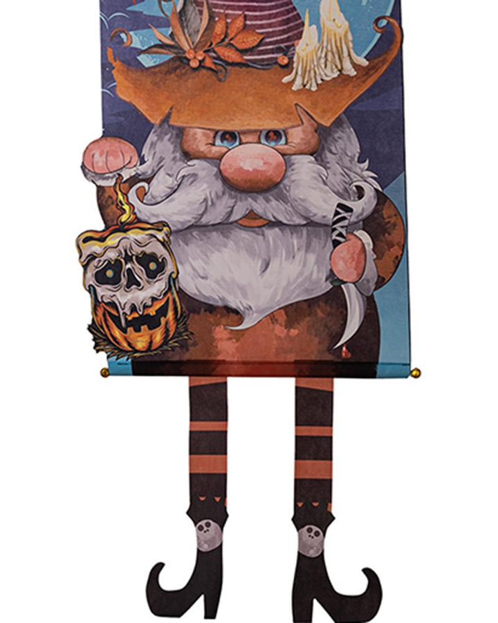1pc Halloween Cartoon Character Gnome Graphic Hanging Flag Front Door Decoration