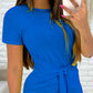 Knotted Side Slit Casual Dress