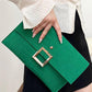 Crocodile Square Magnet Flap Clutch Bag