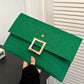 Crocodile Square Magnet Flap Clutch Bag