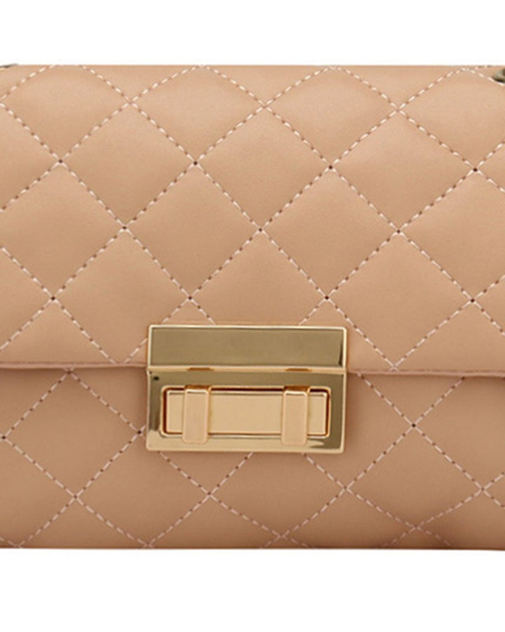 Quilted Chain Strap Flap Crossbody Bag