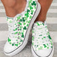 St. Patrick's Day Clover Print Ombre Fringe Hem Sneakers