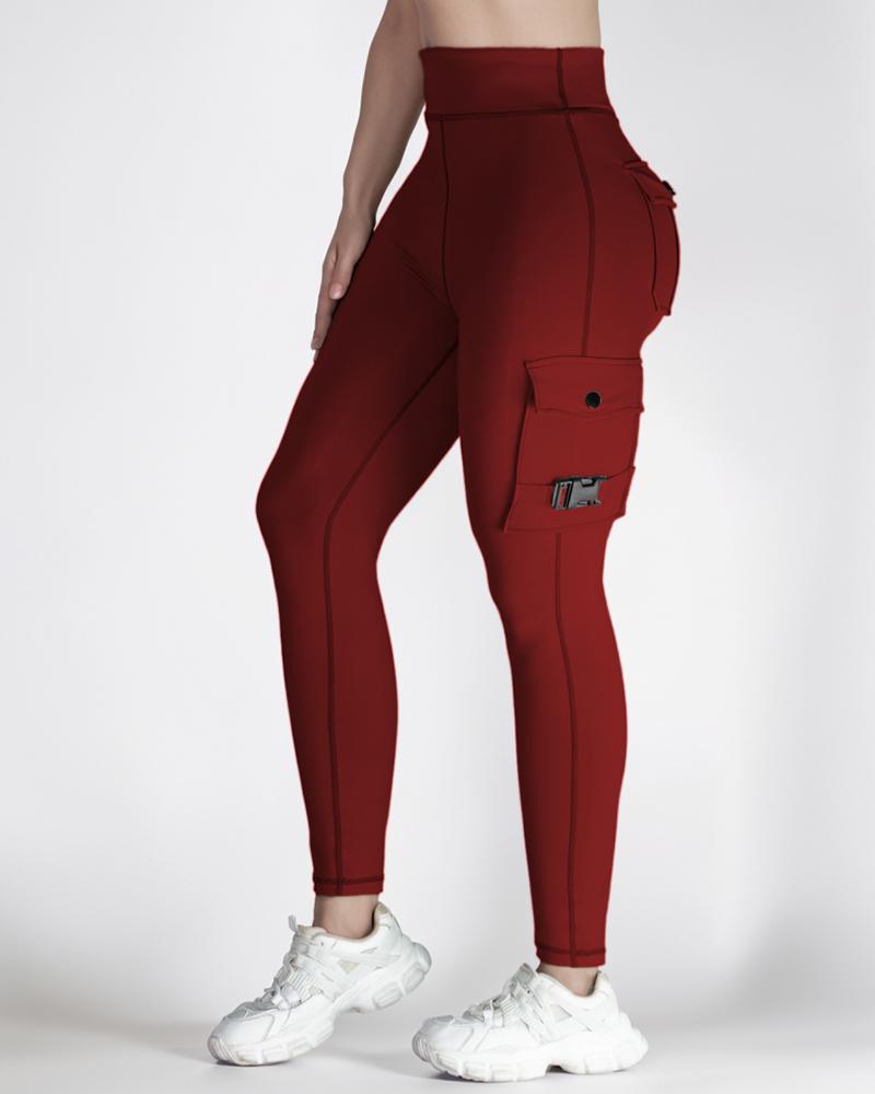 Pocket Design Active Pants Sports Yoga Leggings