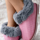 Fuzzy Trim Non Slip Bootie Slippers