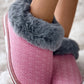 Fuzzy Trim Non Slip Bootie Slippers