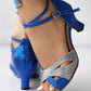 Ankle Strap Contrast Sequin Latin Dance Heels