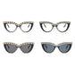 1Pair Rhinestone Cat Eye Frame Eye Glasses Sunglasses