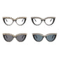 1Pair Rhinestone Cat Eye Frame Eye Glasses Sunglasses