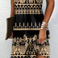 Tribal Print Petal Sleeve Casual Dress