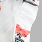 Tropical Print Flutter Sleeve Top & Pants Set With Belt